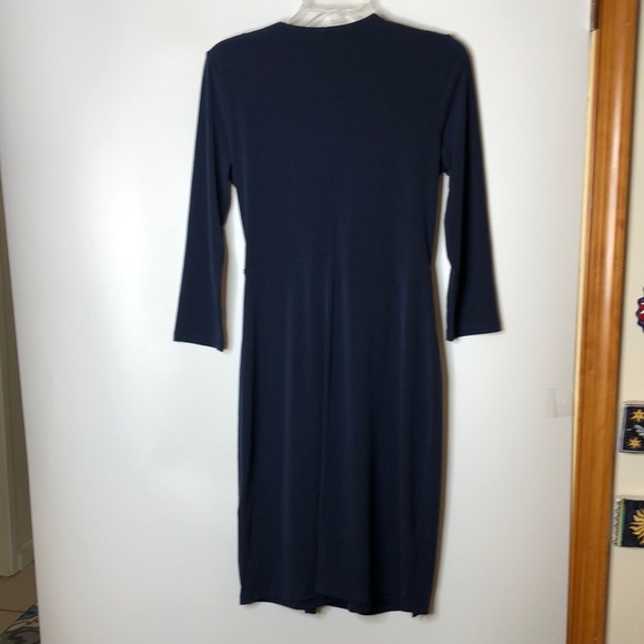 NWT Charter Club Faux Wrap Stretch Dress Blue Small S New with Tags NWT - Picture 10 of 10